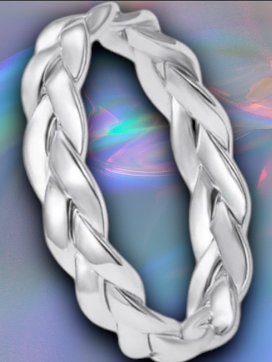 Exclusively Fancy Jewelry - Silver Braided Ring Sterling Silver NWT